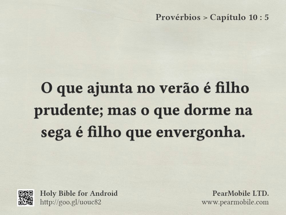 Provérbios, Capítulo 10:5